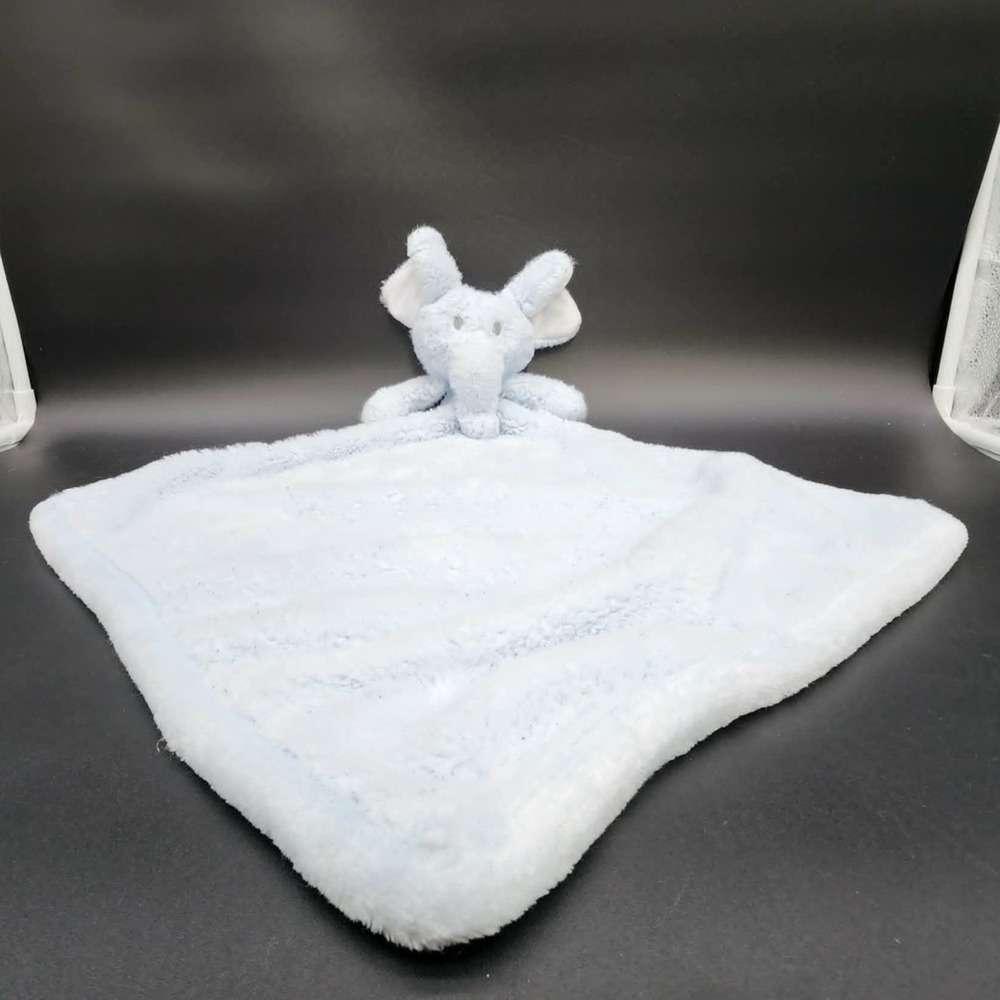 S.L. Home Fashions Elephant Lovey Light Blue Security Blanket Plush Baby Toy